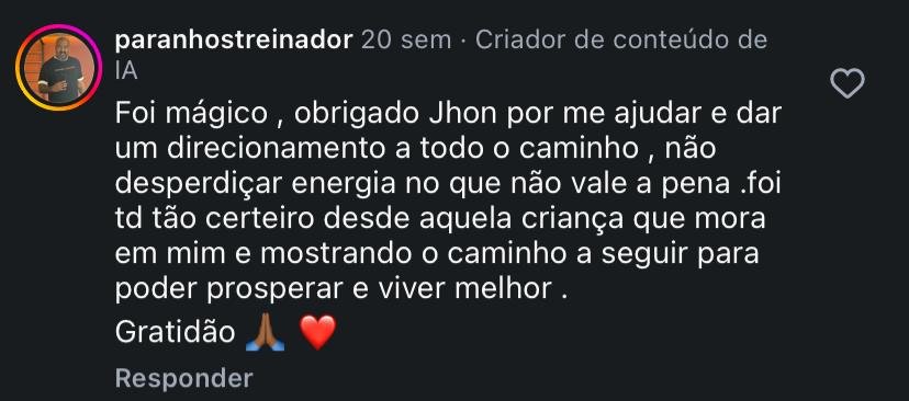 Depoimento de cliente sobre o atendimento